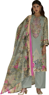 DRAVINAM Trends Viscose Rayon Embroidered Salwar Suit Material