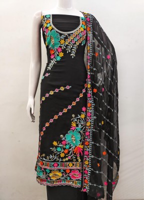 Banwaree Georgette Self Design Salwar Suit Material