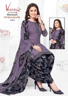HouseOfCommon Crepe Printed Kurta & Patiyala Material