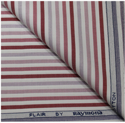 Raymond Pure Cotton Striped Shirt Fabric