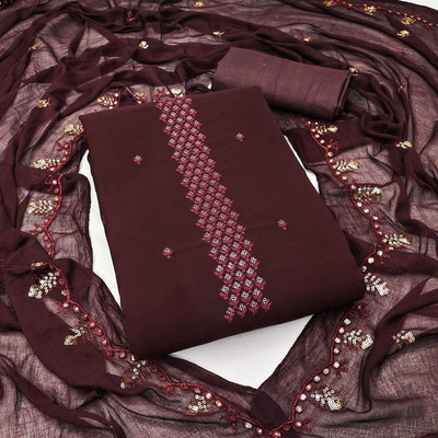 manvaa Georgette Embellished Salwar Suit Material