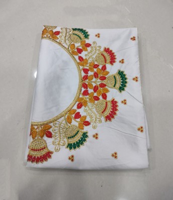Druxy Satin Embroidered Blouse Material