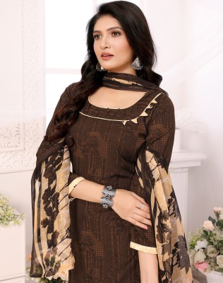 YASHIKA Crepe Printed Salwar Suit Material