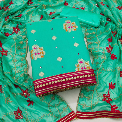 Divastri Silk Blend Self Design Salwar Suit Material