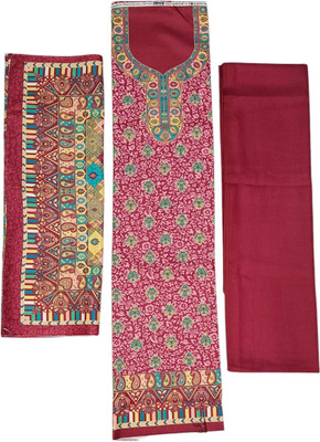 Vrinde Wool Floral Print Salwar Suit Material