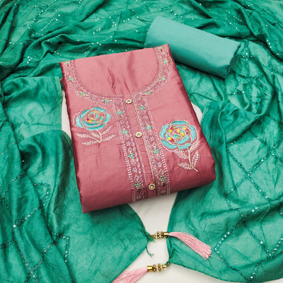 Jaipur Kurti Pure Cotton Floral Print Salwar Suit Material