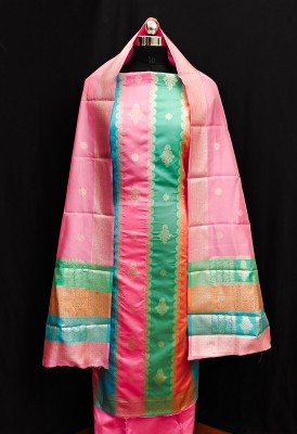 SAUMYA CREATIONS Art Silk Self Design Kurta & Churidar Material
