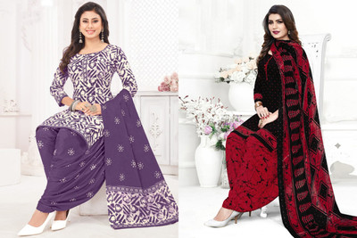 SIMPLYETHNIC Crepe Printed Salwar Suit Material