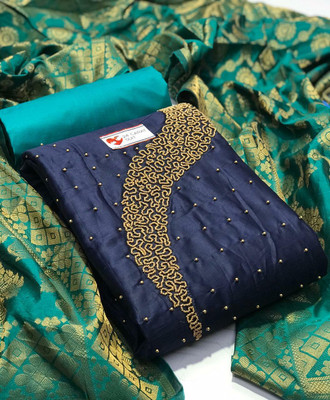 RSTWISTER Cotton Blend Self Design Kurta & Churidar Material