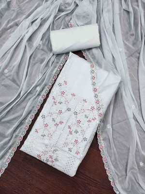 Divastri Cotton Silk Embroidered Salwar Suit Material