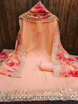 Aaradhya Wholeseler Cotton Blend Self Design Kurta & Churidar Material