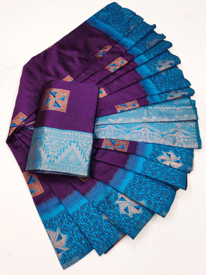 PRIHAL ART Cotton Silk Self Design Blouse Material