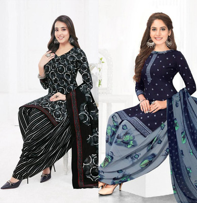 laxmi creation Crepe Printed Salwar Suit Material