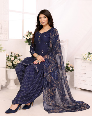 PRIHAAN CLOTHING Crepe Self Design Salwar Suit Material