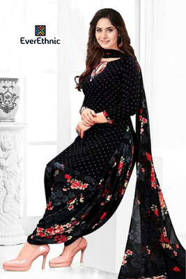EverEthnic Crepe Printed Salwar Suit Material