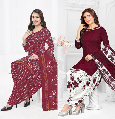 SEWDHAGA Crepe Self Design Salwar Suit Material