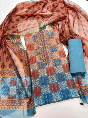 Divastri Cotton Blend Printed Salwar Suit Material