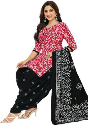 VihaanExim Crepe Self Design Salwar Suit Material