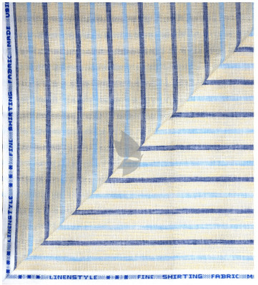 Siyaram's Linen Blend Striped Shirt Fabric