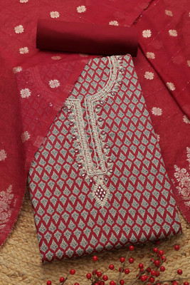 soch Cotton Blend Floral Print Salwar Suit Material