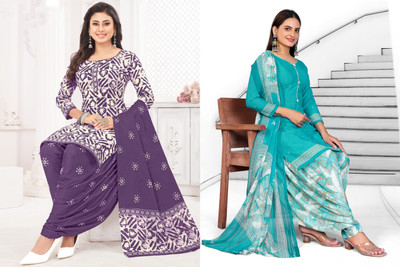 laxmi creation Crepe Embroidered Salwar Suit Material