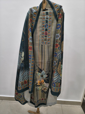 Raaha Wool Floral Print Kurta & Palazzo Material