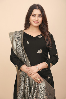 SAUMYA CREATIONS Art Silk Self Design Kurta & Palazzo Material
