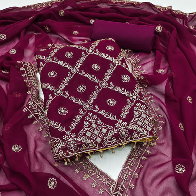 Divastri Georgette Embroidered Salwar Suit Material