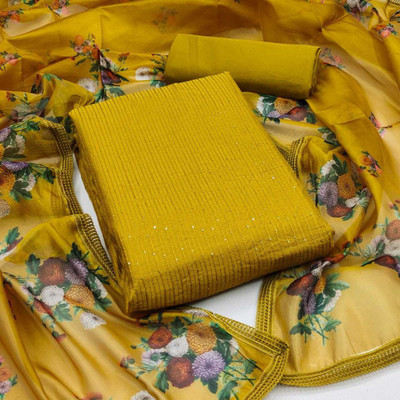 Aaradhya Wholeseler Chanderi Self Design Kurta & Churidar Material