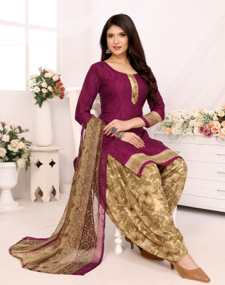 THIRA Crepe Chevron/Zig Zag Salwar Suit Material
