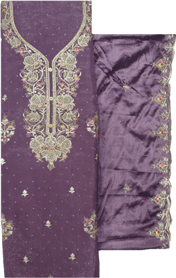 Soul Essence Silk Blend Embroidered Salwar Suit Material