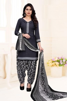 DHABUDI Crepe Striped Salwar Suit Material