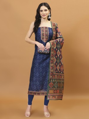 Meena Bazaar Chanderi Printed Salwar Suit Material