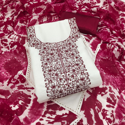 HouseOfCommon Silk Blend Embroidered Salwar Suit Material