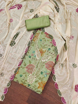 Kimisha Silk Blend Floral Print Salwar Suit Material