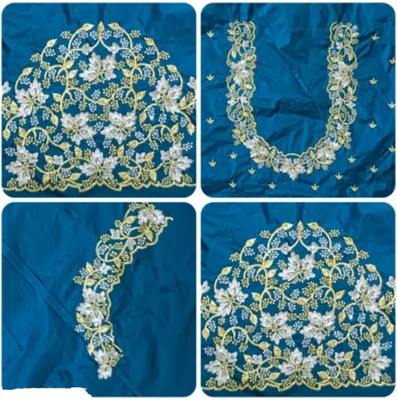 Fikfoluo Cotton Silk Embroidered Blouse Material