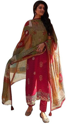 HouseOfCommon Pure Cotton Embroidered Salwar Suit Material