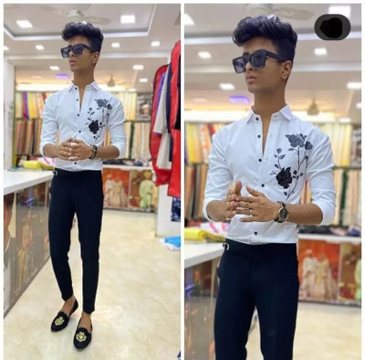 NILKHANTHFABRIC Polycotton Floral Print Shirt & Trouser Fabric