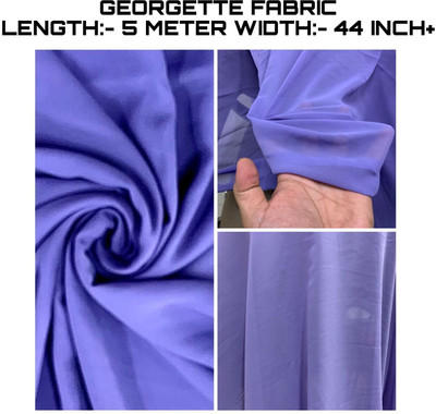 KRISHNAM TRENDS Georgette Self Design Multipurpose Running Fabric