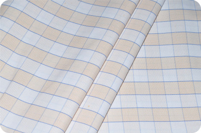 Arvind Cotton Blend Checkered Shirt Fabric