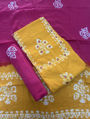 Drashti Creation Cotton Blend Embellished Salwar Suit Material