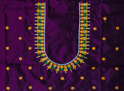 vishwambhari enterprise Art Silk Embroidered Blouse Material
