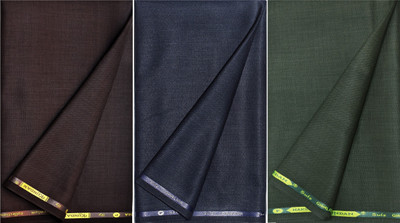 KUNDAN SULZ GWALIOR Cotton Blend Self Design Trouser Fabric