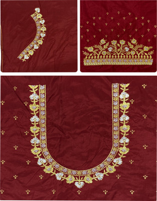 Blouseji Cotton Silk Embroidered Blouse Material