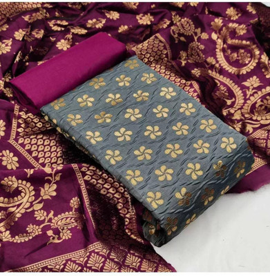 WEYLIN Jacquard Solid, Printed Salwar Suit Material