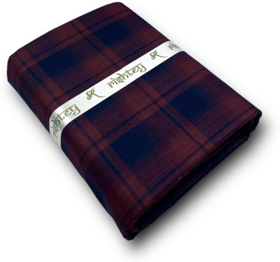 RSIHTEY Cotton Blend Checkered Shirt Fabric