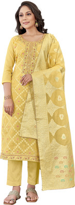 Tavas Jacquard Embroidered Salwar Suit Material