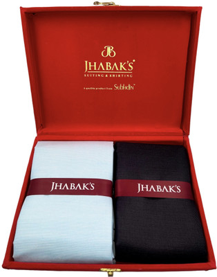 JHABAK'S Cotton Blend Solid Shirt & Trouser Fabric