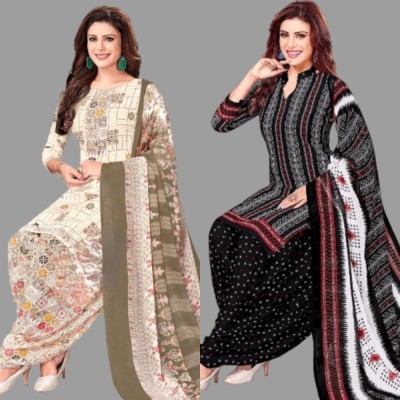 DUTT TEXTILE Crepe Printed Salwar Suit Material