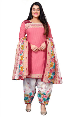 RolyPoly Cotton Blend Printed Salwar Suit Material